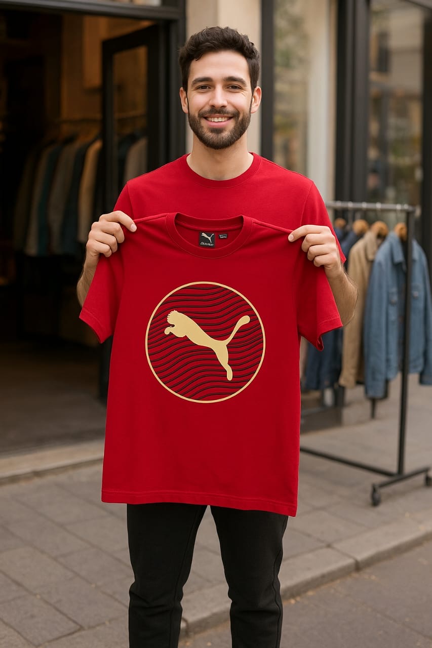 PUMA Men's Graphic Tee-red