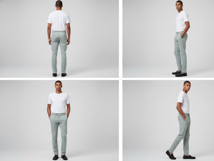 Men’s Light Green Slim Fit Chinos