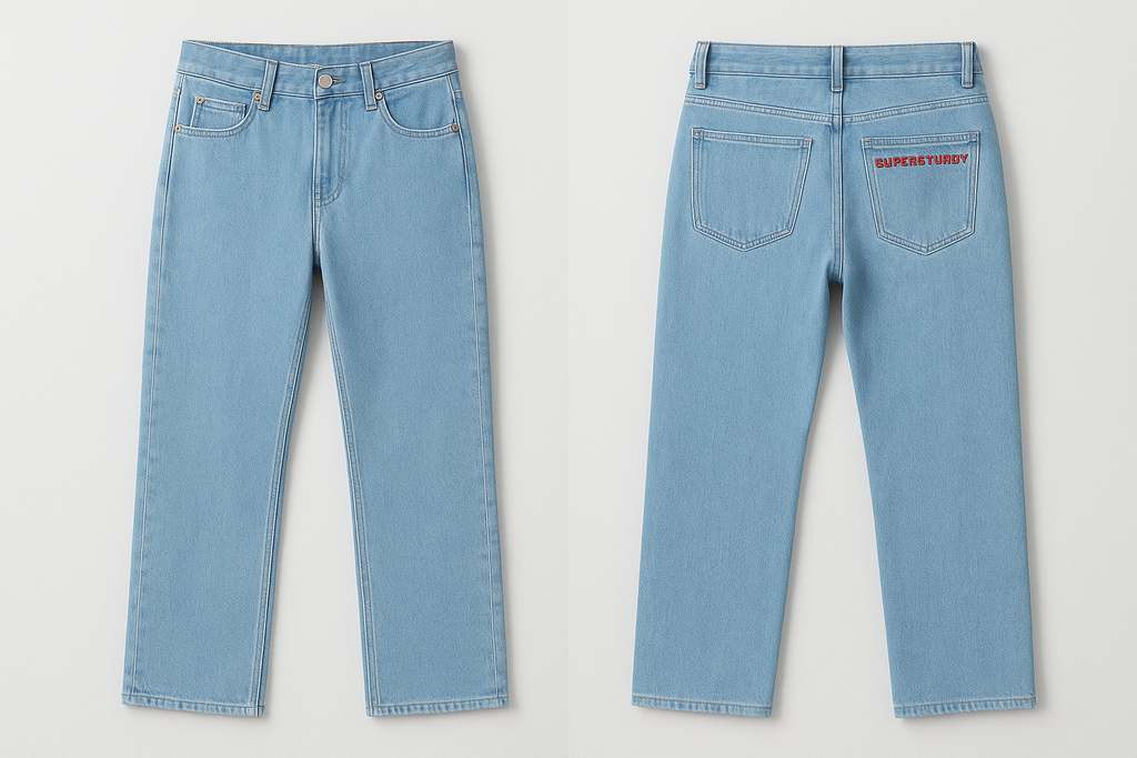 Light Blue Denim Jeans for Men