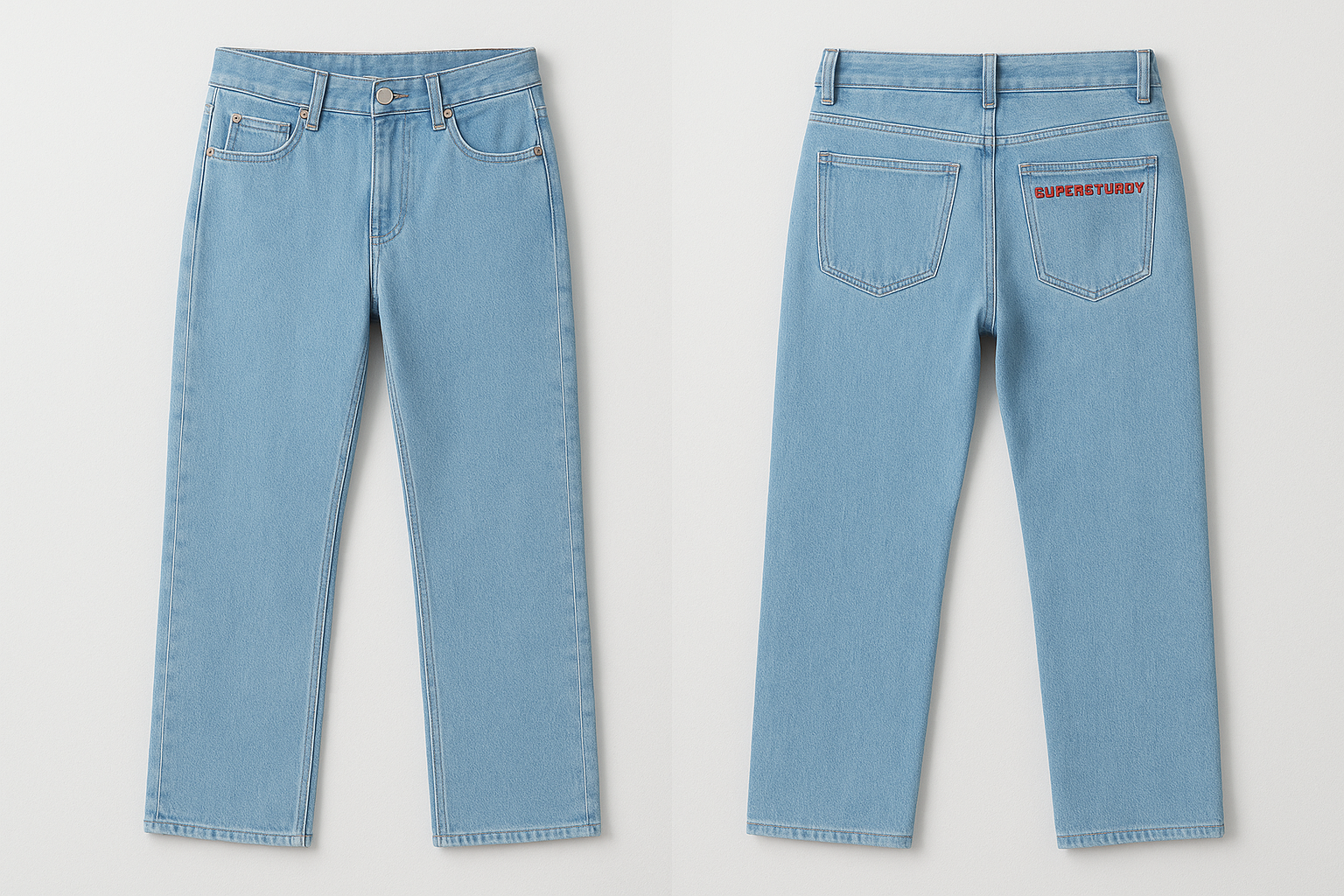 Light Blue Denim Jeans for Men