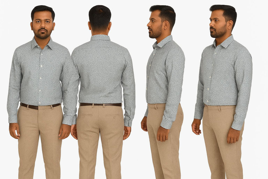 Black Arrow Grey Blue Abstract Printed Shirt