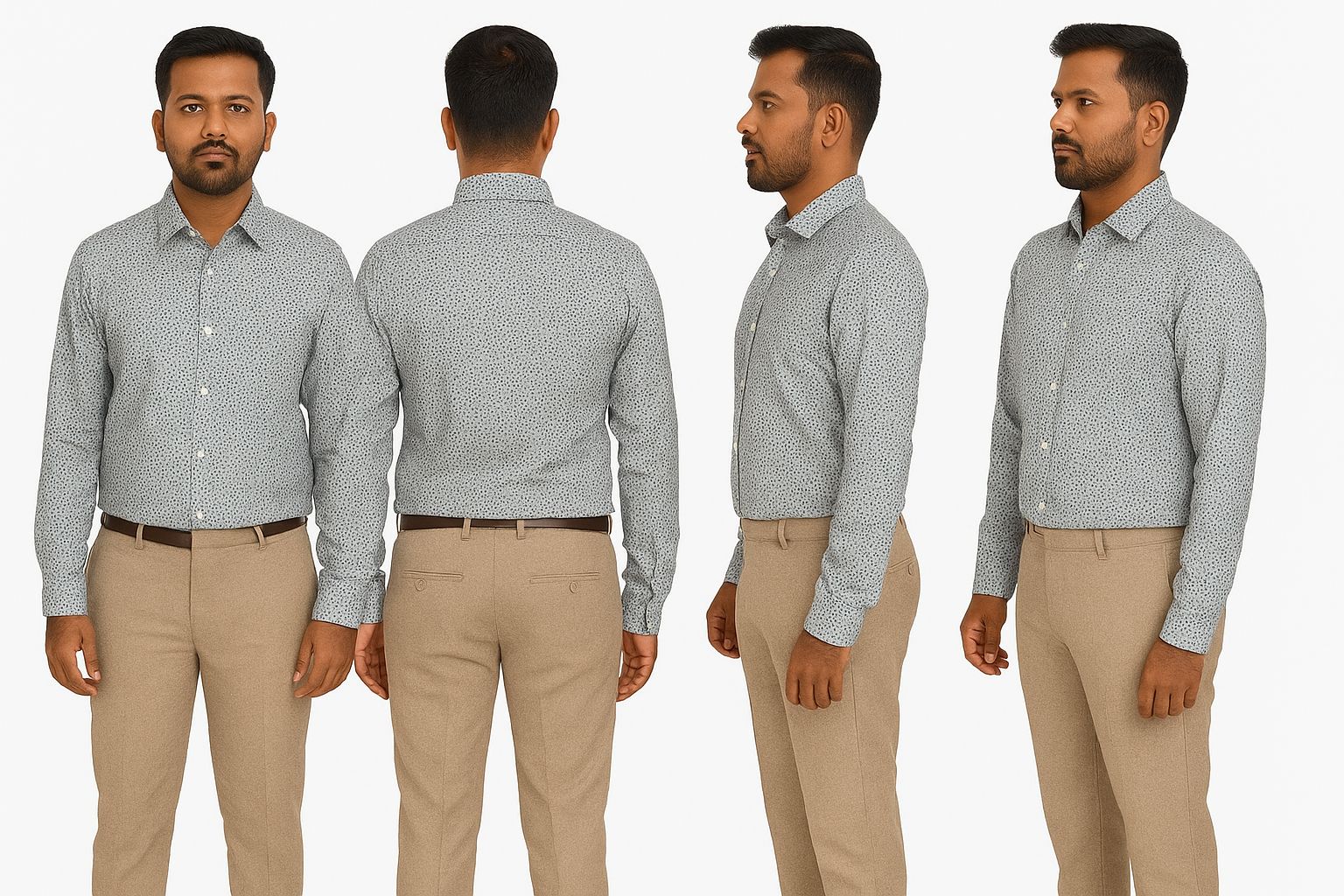 Black Arrow Grey Blue Abstract Printed Shirt