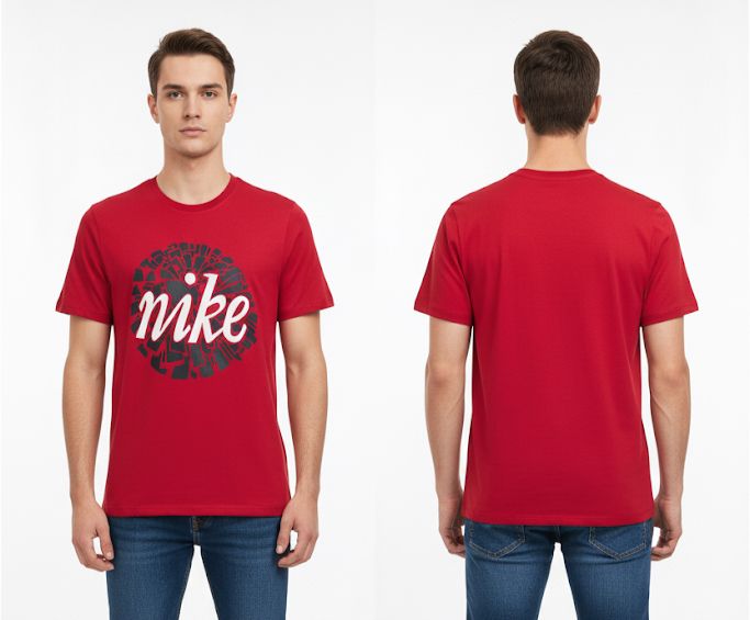 Nike Graphic Print Red T-Shirt