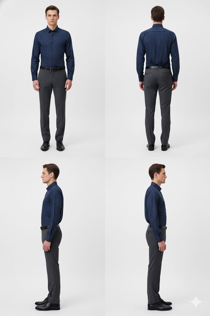 Menrich Navy Blue Printed Casual Shirt for Men