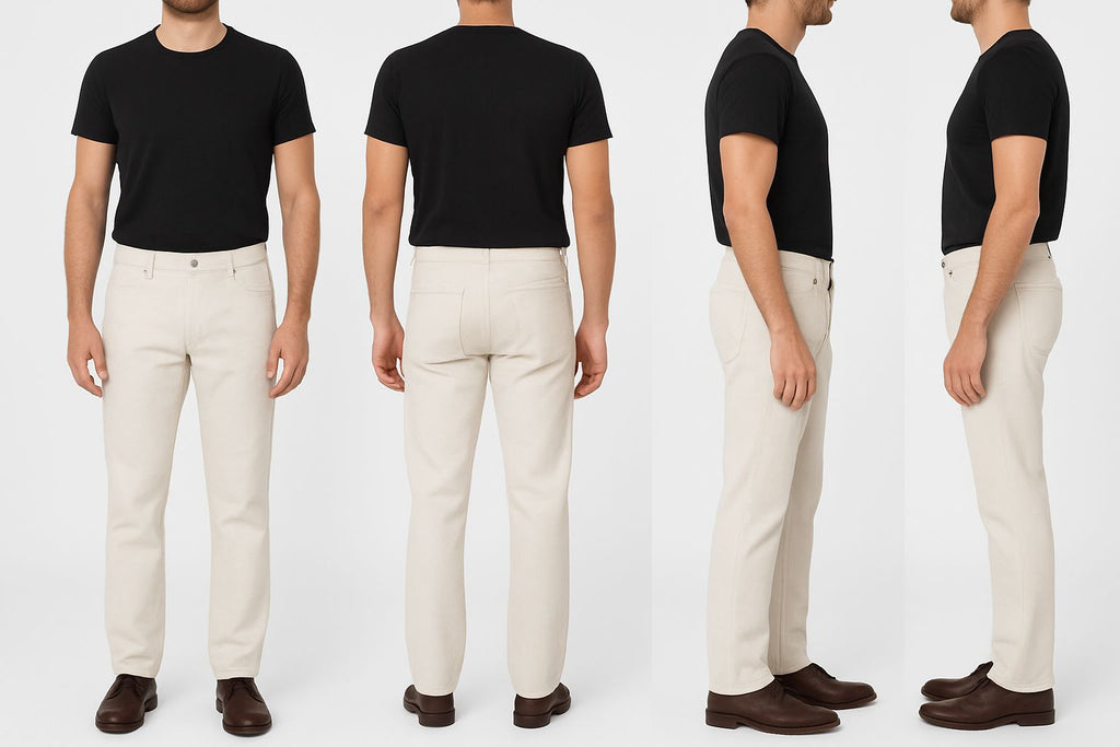 LClassic White Linen Trousers (Folded Display)
