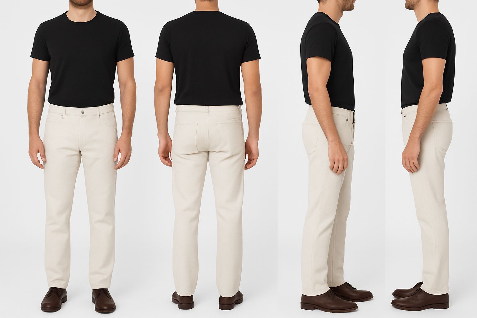 LClassic White Linen Trousers (Folded Display)