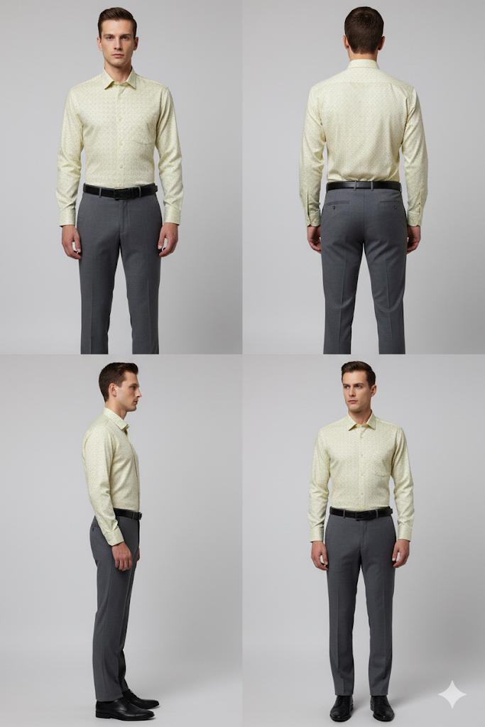 Black Arrow Cream Printed Formal Shirt for Men