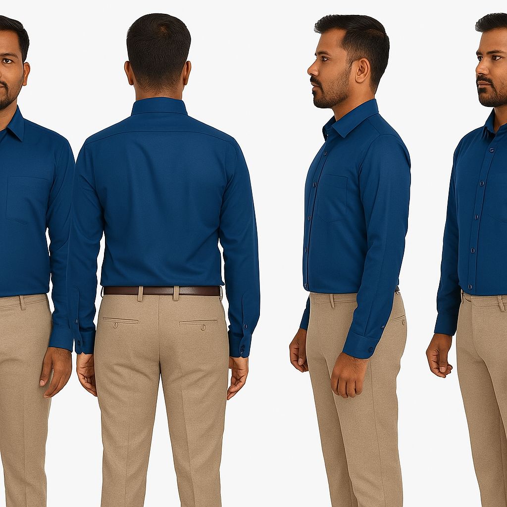 Black Arrow Royal Blue Solid Formal Shirt