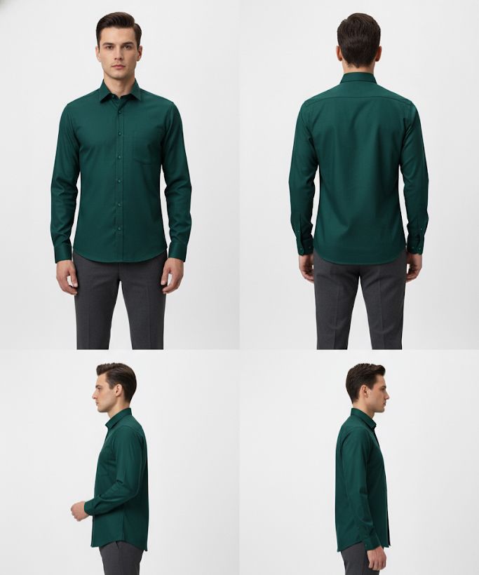 Black Arrow Dark Green Slim Fit Formal Shirt for Men
