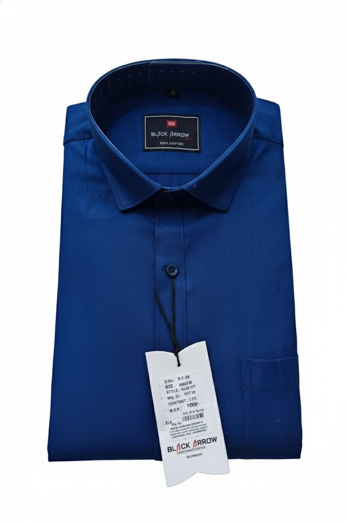 Black Arrow Royal Blue Formal Shirt for Men