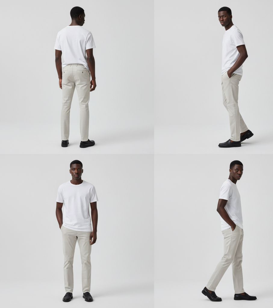 Men’s Light Beige Slim Fit Chinos