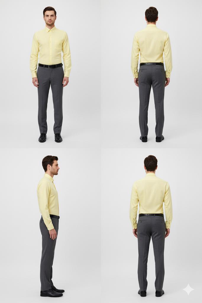 Black Arrow Light Yellow Slim Fit Formal Shirt for Men