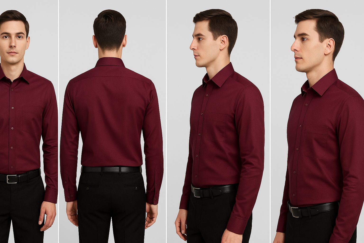 Black Arrow Premium Maroon Slim Fit Formal Shirt