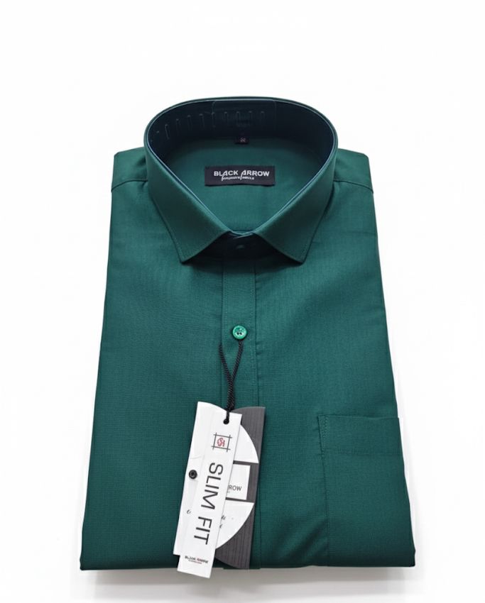 Black Arrow Dark Green Slim Fit Formal Shirt for Men