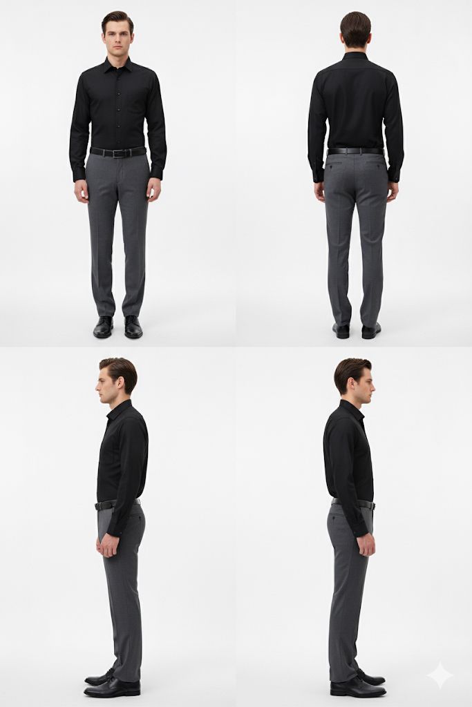 Black Arrow Solid Black Slim Fit Formal Shirt for Men