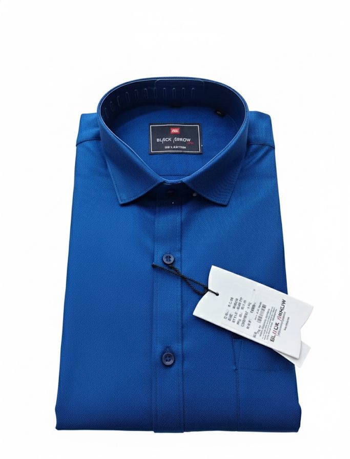 Black Arrow Royal Blue Slim Fit Formal Shirt for Men
