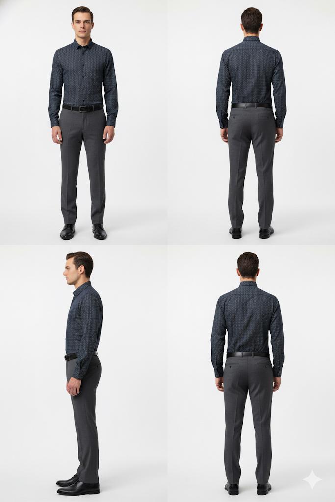 Menrich Navy Blue Luxury Printed Casual Shirt for Men