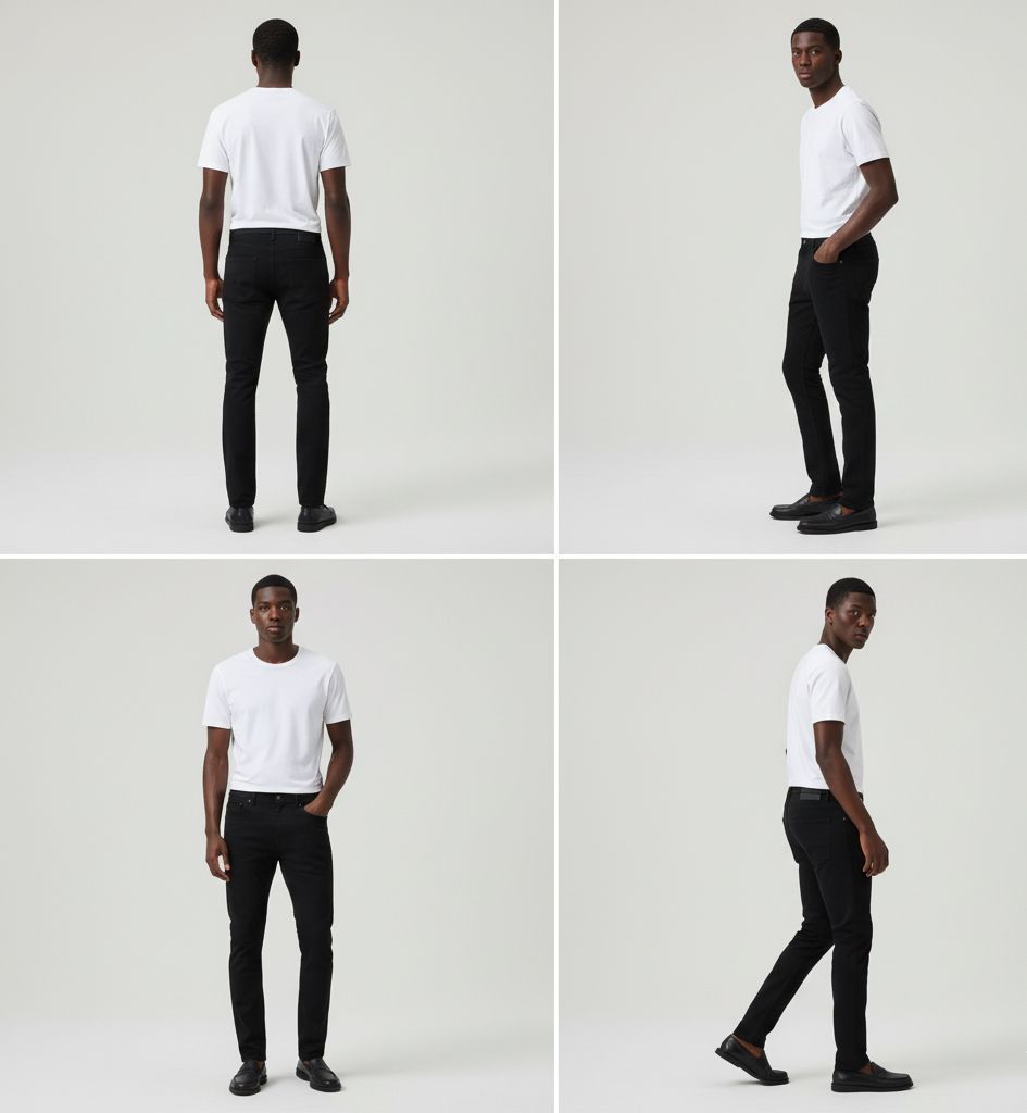 Men’s Black Slim Fit Stretch Jeans