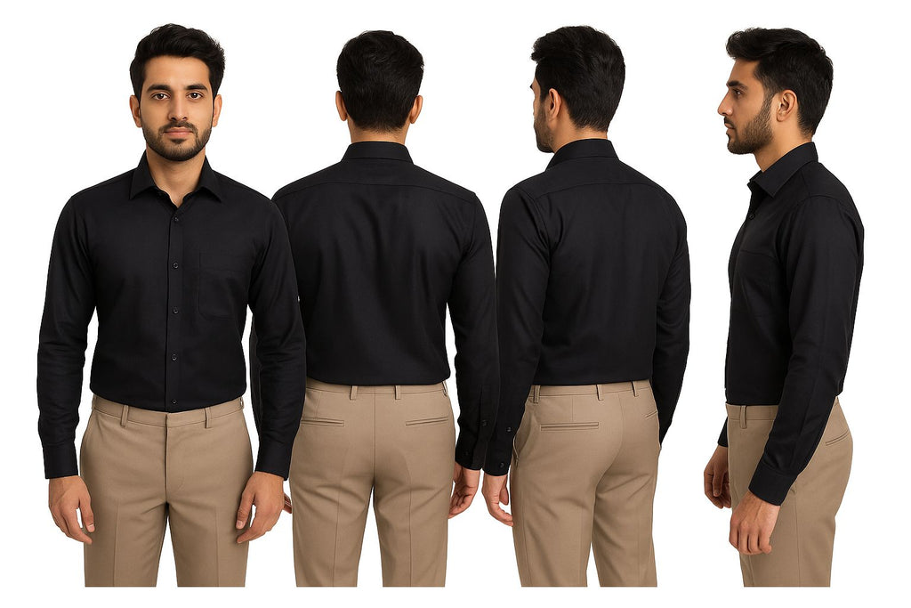 Black Arrow Premium Black Slim Fit Formal Shirt