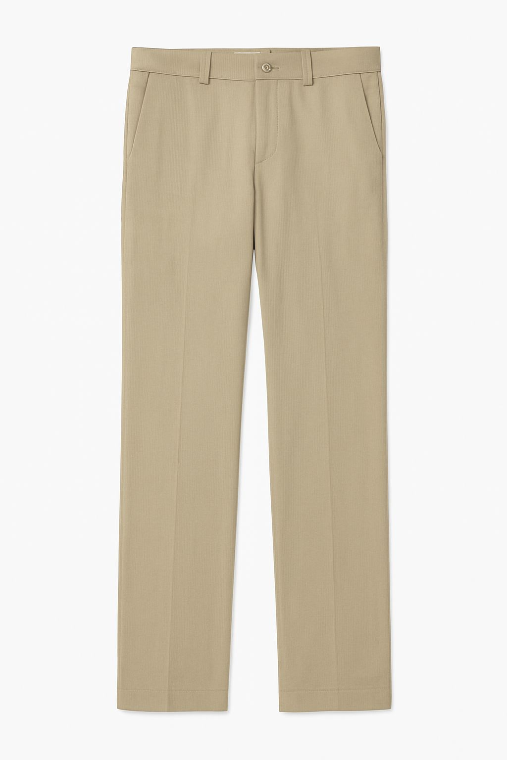 Men’s Beige Slim Fit Formal Trousers