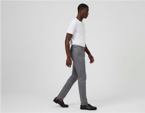Grey Slim Fit Stretch Trousers