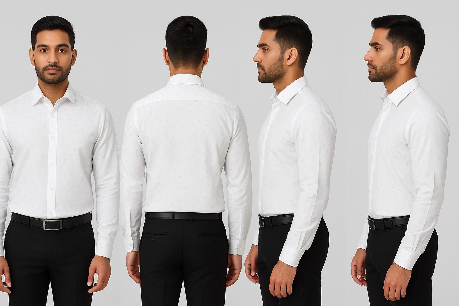 Menrich Premium White Textured Formal Shirt